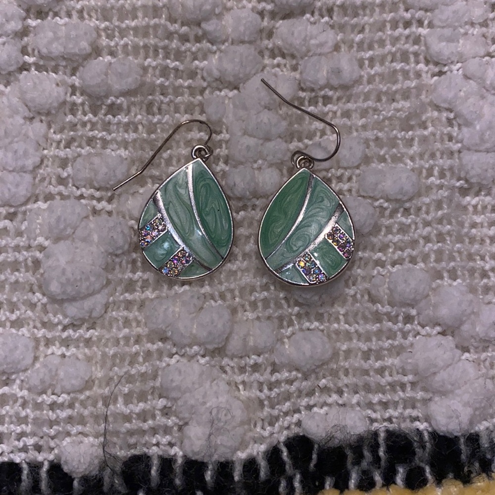 Mint green earrings